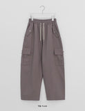 Ryuson Cargo Cotton Banding Balloon Wide Pants