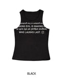 Hua Half Lettering Semi Overfit Sleeveless