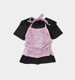 Halter ballet layered top