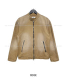 Bake Washing Cotton Biker Jacket