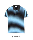 Gaen Terry Stripe Collar Tee