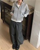 Homer Dot Raglan Two-Way Zipper Long Sleeve Hood Zip-Up