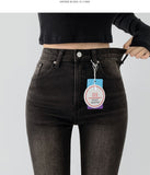Washing Banding Heated Fabric Brushed Span Bootcut Denim Pants