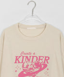 Melna Heart Printing Short Sleeve Tee