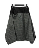 Two-bead check scarf pants
