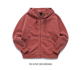 Dust pigment hood zip-up