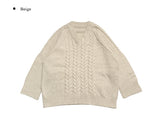 Mora cable long V knit