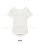 Lilin U-neck Basic Round Short Sleeve