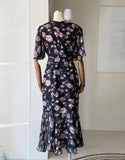 Ephelo Flower Chiffon Frill Wrap One Piece (Strap Set)