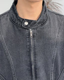 Shard biker denim jacket