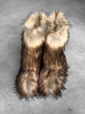 1177 Fur Platform Sole Long Boots (5cm)