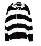 Deepa stripe hood knit
