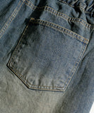 Rain Slab Denim Half Pants