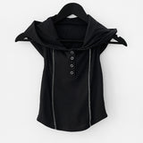 Hoony Halter Hooded Sleeveless