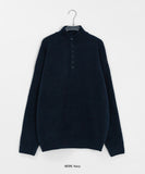 [unisex] Koriki Henry half-polar button over knit