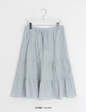 Saya Tiered Banding Midi Skirt