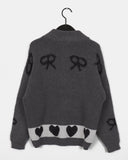 Dazzle Duffle Nordic Rabbit Ribbon Overfit Cardigan