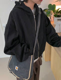 Pedro Pigment Crop Hood Zip-Up Jumper