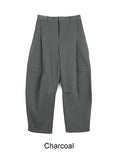 Harkin Pintuck Curved Cotton Pants