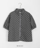 Ryoku Dot Short Sleeve Zip-Up Jacket