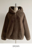 Tera Eco Fur Mink Hood Zip-Up