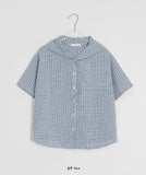 Meters Summer Check Hood Short Sleeve Shirt