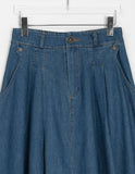 Notini banding pin tuck denim long skirt