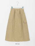 Pandos Cotton Cargo Long Skirt