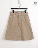 Ronin corduroy cut A-line midi skirt