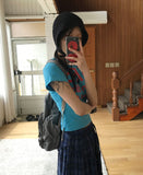 FRILL CHECK LONG SK