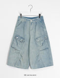Donnob Denim Bermuda Cargo Pants