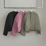 Matte Hood High-Neck Short Padding