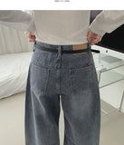 Loose Wide Clean Washing Four-Season Denim Cotton Pants