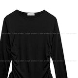 Lit Side Shirring Layered Long Sleeve