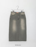 Palmi Washing Denim Long Skirt