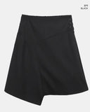 Annyu Unbalanced Button Midi Skirt