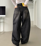Incision Point Mega Balloon Fit Banding Denim Pants