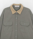 [BAONHAUS] Sensomi corduroy color matching pigment overshirt