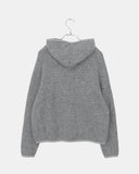Noni High Neck Color Matching Brushed Knit Hood T-Shirt