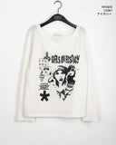 Koga See-Through Printed Boat Neck Knitwear T-Shirt
