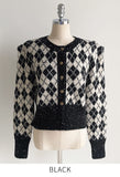 Obel Argyle Puff Knit Cardigan