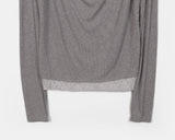 Hitol Lace Fake Layered Shirring Drape T-shirt