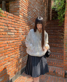 [MADE] Deki Flower Punching Long Sleeve Hooded Zip-up