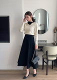 Yupia Flared Banding Long Skirt