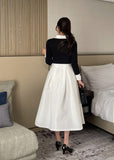 Siez Color Matching Button Collar Knit