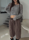 Drom Summer Lip Neck Cropped Knitwear