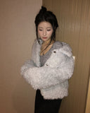 [Muffler + Knit SET] Suu Muffler Terry U-Neck Knit