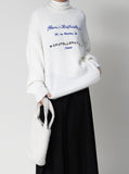Lauren Lettering Embroidery Knit