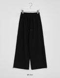 Manteo Seersucker Flower Banding Wide Pants