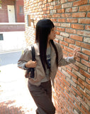 Retum Pocket Button Cotton Short Jacket